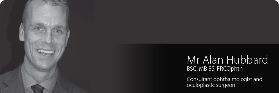Mr Alan Hubbard consultant Ophthalmologist and oculoplastic surgeon is a specialist in treatments of cataracts, droopy eyelid, eye lid abnormalities